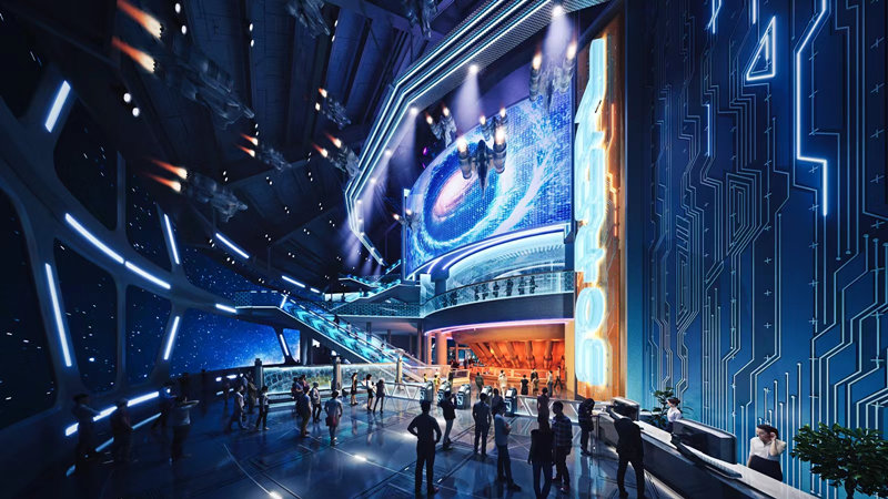 元宇宙線下場景。青白江區委宣傳部供圖 