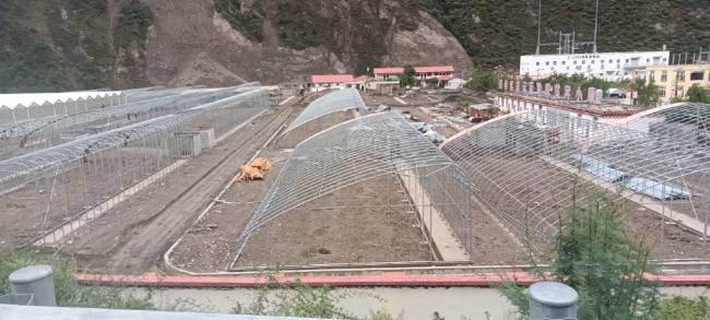 建設中的博美示范園。新龍縣委宣傳部供圖
