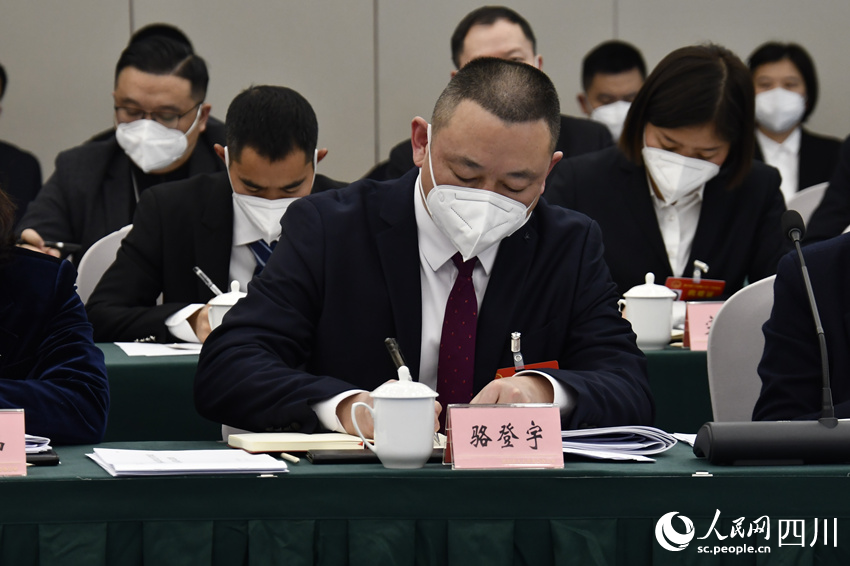 四川省人大代表駱登宇。人民網 王洪江攝