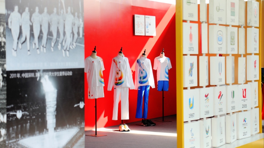 大運會火炬巡展綜合特展現場。成都大運會執委會供圖