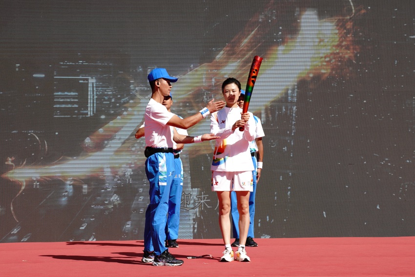 成都第31屆世界大學生夏季運動會火炬傳遞啟動儀式現場。成都大運會執委會供圖