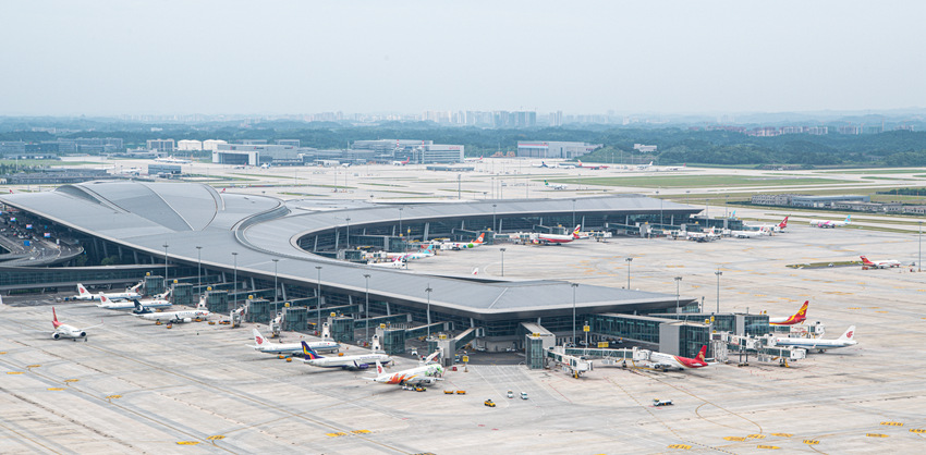 成都天府國際機場航站樓。成都天府機場分公司供圖