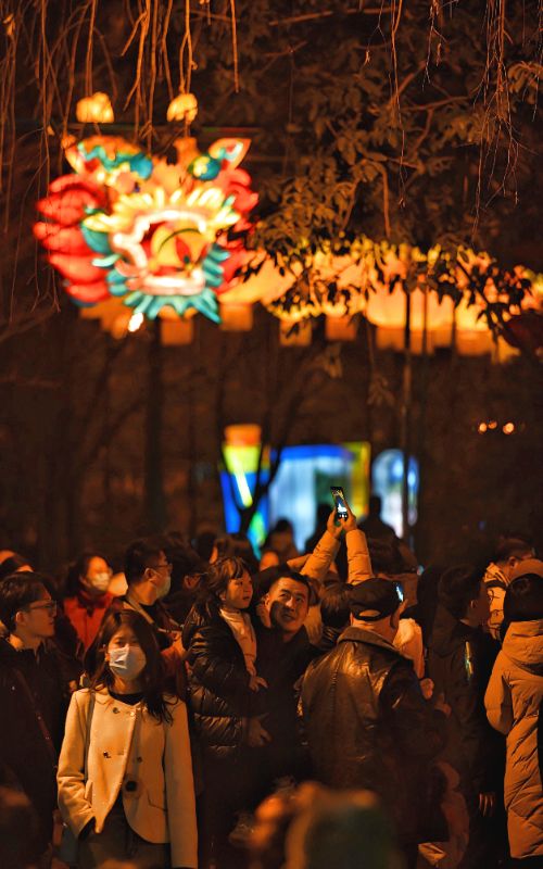 觀眾游園觀燈。成都武侯祠博物館供圖