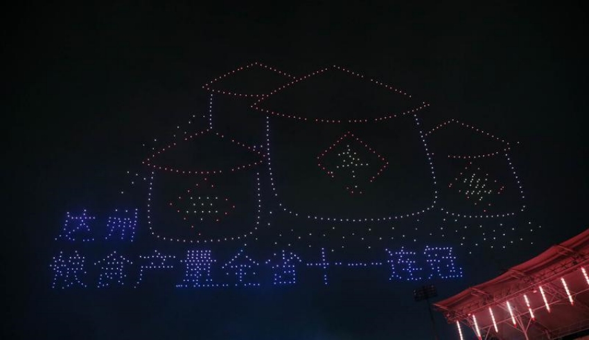 無人機表演。達州市委宣傳部供圖