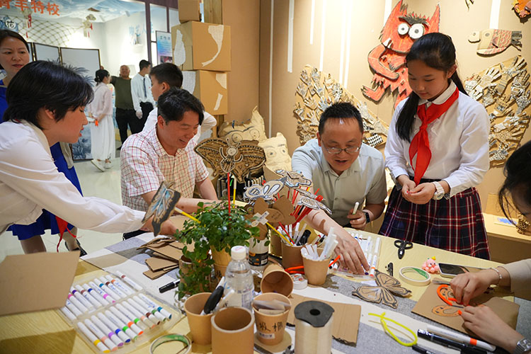 作品體驗區。成都市清波小學校供圖