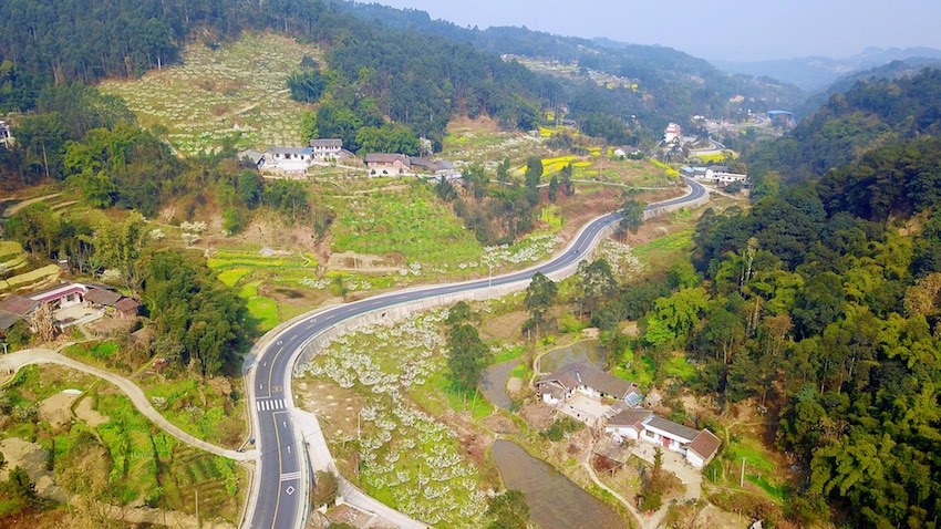 承載希望的農村公路蜿蜒向前。四川省交通運輸廳供圖