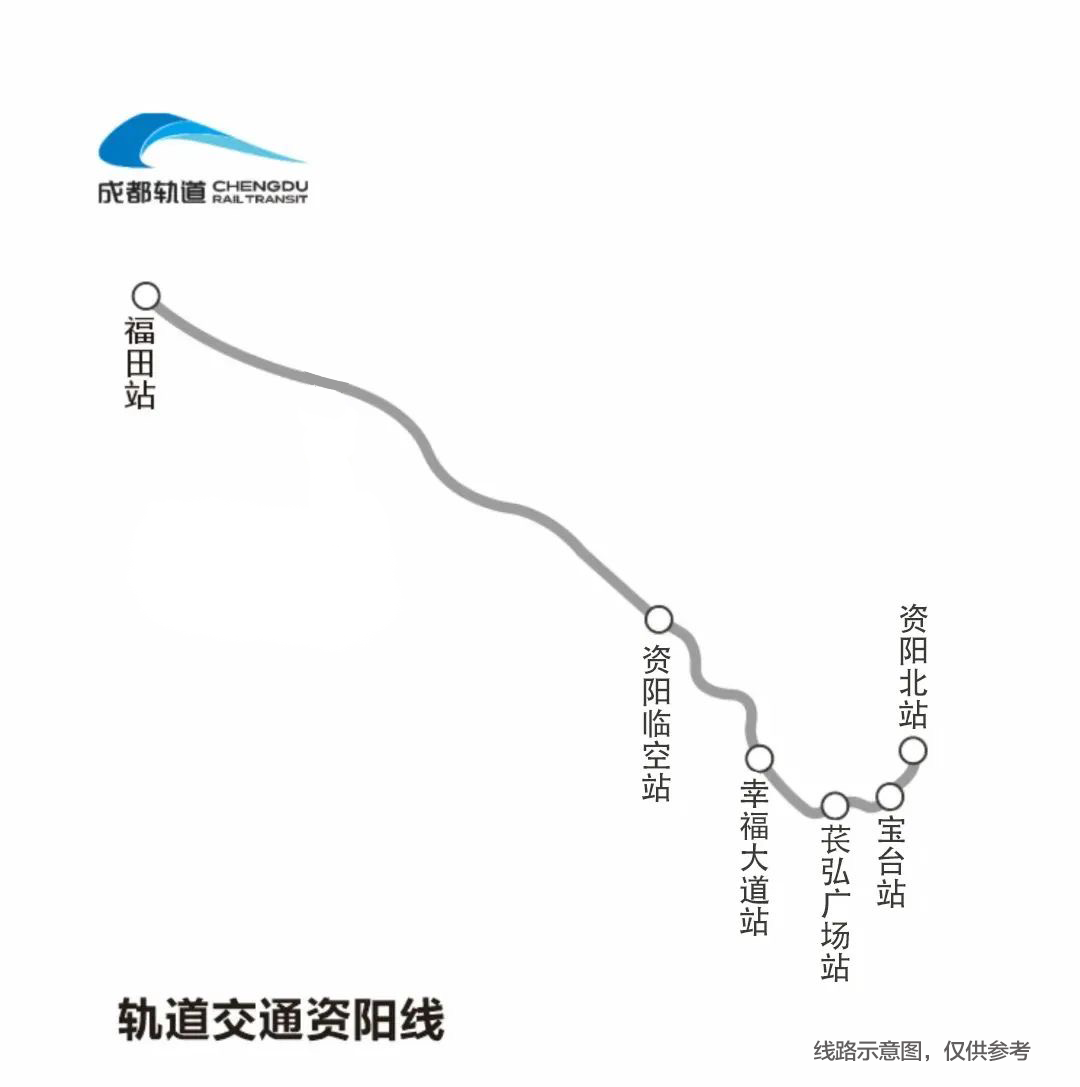軌道交通資陽線線路圖。成都軌道集團供圖
