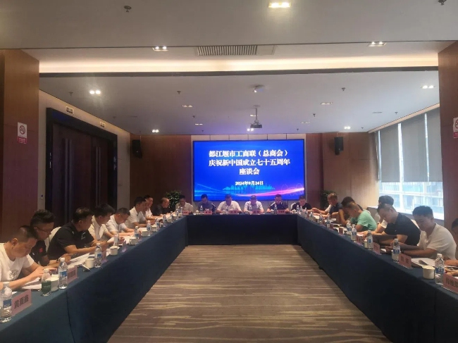 座談會(huì)現(xiàn)場(chǎng)。都江堰市委統(tǒng)戰(zhàn)部供圖