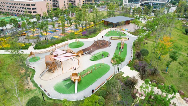 青臺山郵票綠地公園。龍泉驛區委宣傳部供圖