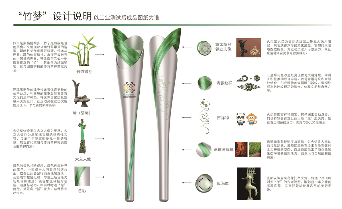 世運會史上首支火炬“竹夢”在成都發布。成都市委宣傳部供圖