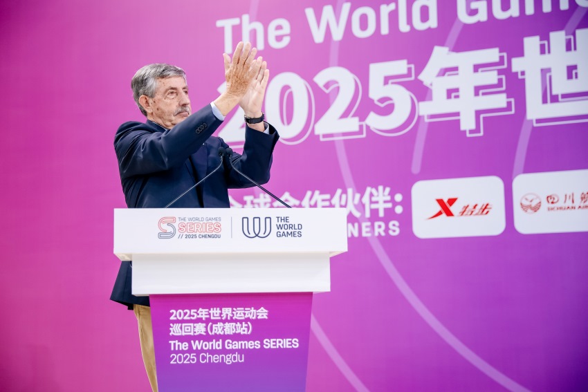 國際世界運動會協(xié)會（IWGA）主席何塞·佩魯雷納。主辦方供圖