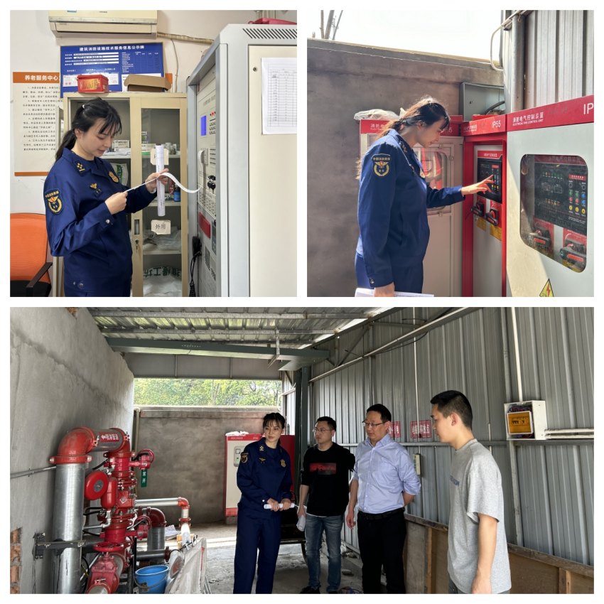 正在對養老院的消防設施、電氣線路、安全出口等重點部位開展全面排查。眉山天府新區消防救援大隊供圖