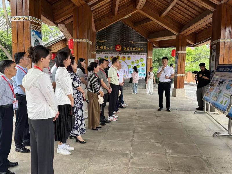 5月13日，代表委員正在米易龍華村考察攀字號特色農產品促共富工作情況。崔熙滟攝