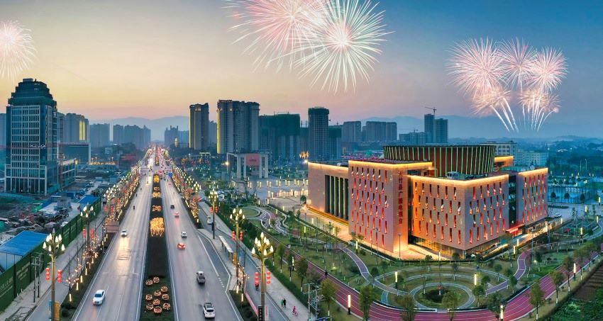竹城一景。大竹縣委宣傳部供圖