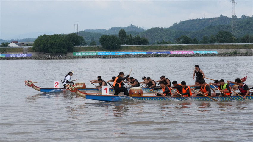 2025年全國龍舟大聯動暨“劃遍四川”樂山夾江站集中展演活動現場。主辦方供圖