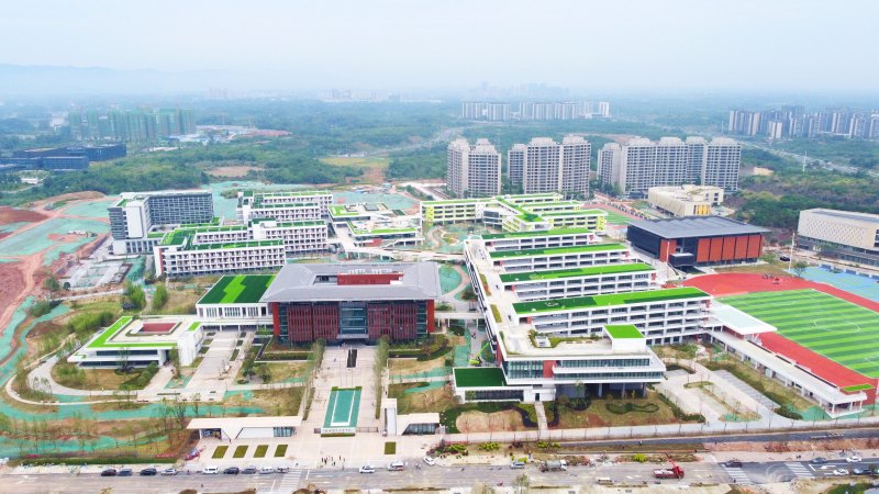 用于世運會場館（場地）的中國五冶集團成都七中東部學校項目。中國五冶集團供圖