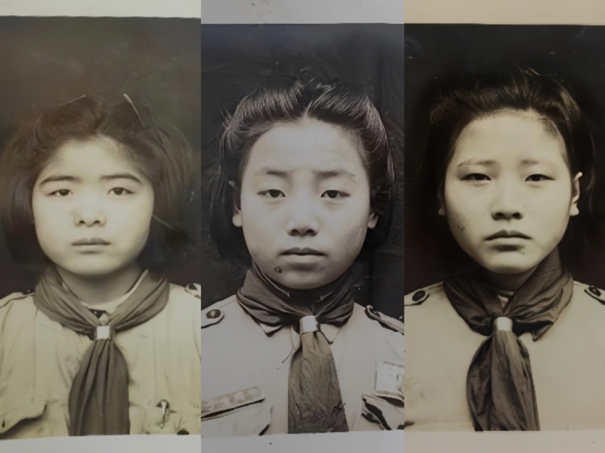 盧崇階、楊俊明、姚仕竹3名學生照片。資中縣檔案館供圖
